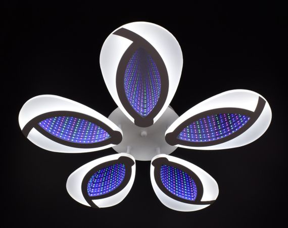 Люстра світлодіодна стельова LED світильник для квартири на стелю лед з пультом 25943 Білий 8х59х59 см.