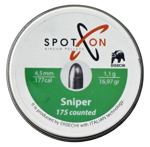 Пули Spoton Sniper 1,1 гр. кал.4.5мм 175шт Пули для пневматики Пульки для пневматики Пули пневматика Пульки | Зображення 2