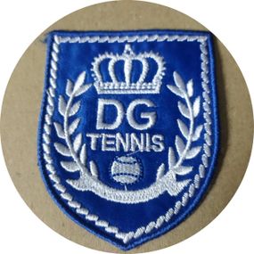 Нашивка на одежду DG Tennis 63*80 мм Блакитний