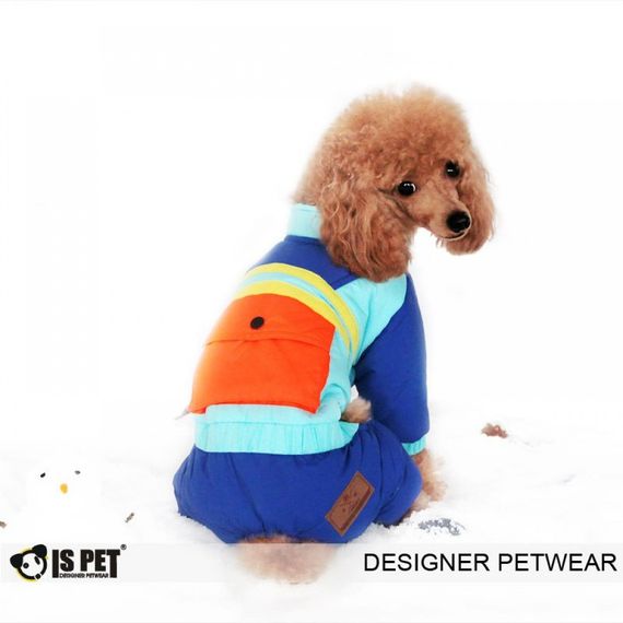 Зимний комбинезон для собак Is Pet "Grand pocket overall" голубой | Зображення 2
