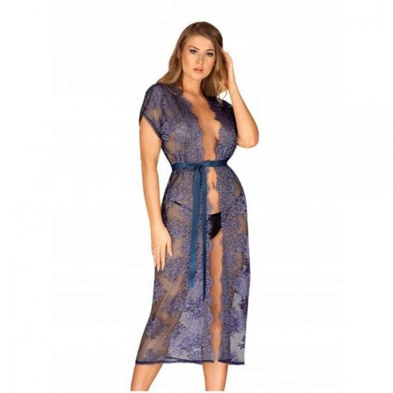 Мереживний халат OBSESSIVE - FLOWLACE PEIGNOIR L/XL