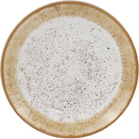 Тарілка Ardesto Siena, 19см, порцеляна, біло-жовтий (AR2919SBG)