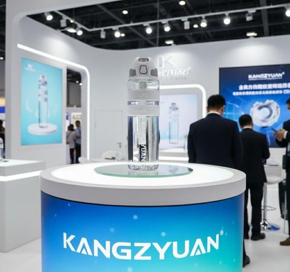 Спортивна пляшка KANGZYUAN 1000 мл (1 л) — Біла Tritan BPA-free, ударостійка еко-пляшка з антиковзким грипом | Зображення 8
