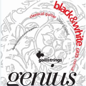 Струни для класичної гітари Gallistrings GR25 (.028-.044), ProCoated, NORMAL, Silver