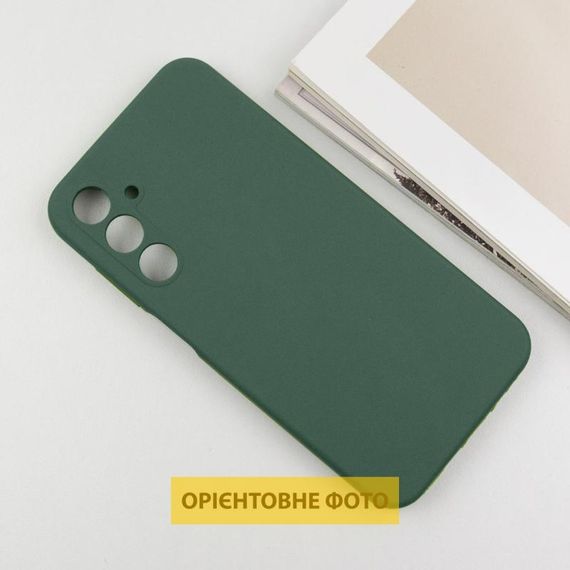 Чехол Silicone Cover Lakshmi Full Camera (AAA) для Samsung Galaxy S25 Edge Белый / White Зелений / Cyprus Green | Зображення 4