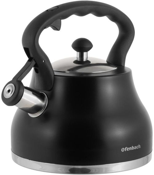 Чайник Ofenbach Black 2.7л нержавіюча сталь, зі свистком
