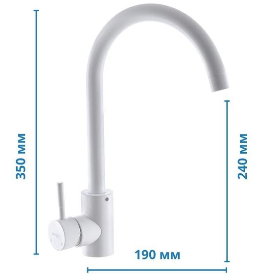 Смеситель для умывальника Mixxus SUS-011-2 Белый (MI5755) | Зображення 1