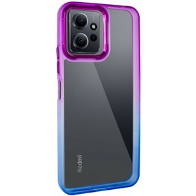 Чехол TPU+PC Fresh sip series для Xiaomi Redmi 12 Синий / Фиолетовый
