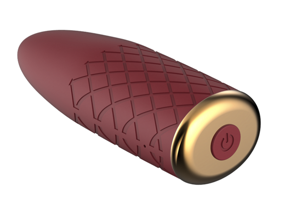 Компактный вибромассажер с рельефной поверхностью Dream Toys Marly, бордовый, 11 х 4 см sexstyle | Зображення 4