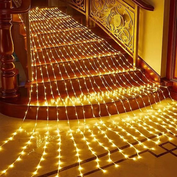 Гірлянда-штора 2,5х1,5 м з 240 LED прозорий шнур, Синя XPRO (23456432401_448) | Зображення 4