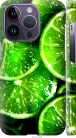 Чохол на iPhone 14 Pro Зелені часточки лимона "852m-2646-2448"