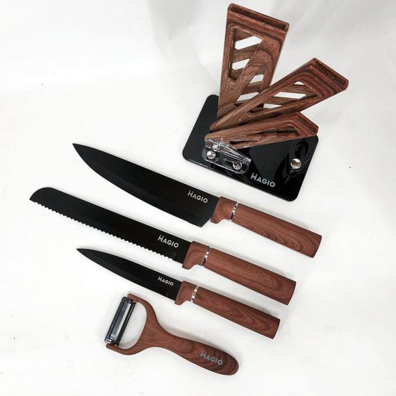 Набір ножів Magio MG-1095 5 предметів, Поварські кухонні ножі набір, Набір ножів для кухні | Зображення 2