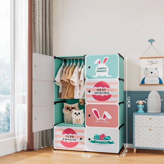 Детский шкаф мини-компактный-портативный-модульный 4 полки Closet AND LY-1047 | Зображення 3