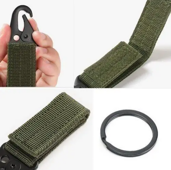 Тактична пряжка карабін із кільцем для системи Molle, Primo TP1 набір 3 шт. - Olive | Зображення 2
