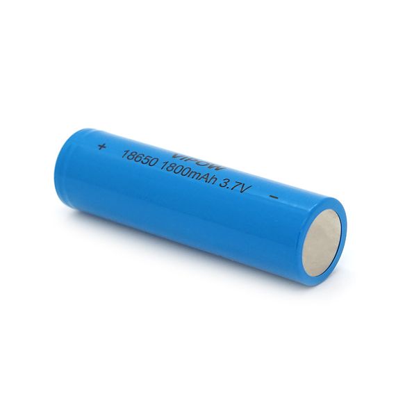 Акумулятор 18650 Li-Ion Vipow ICR18650 TipTop, 1800mAh, 3.7V, Blue Q50/500 | Зображення 1