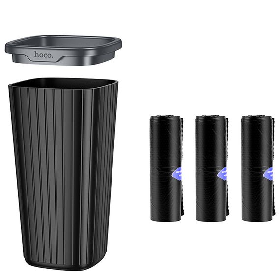 Автомобильный контейнер для мусора в подстаканник Hoco ZP12 Black | Зображення 5