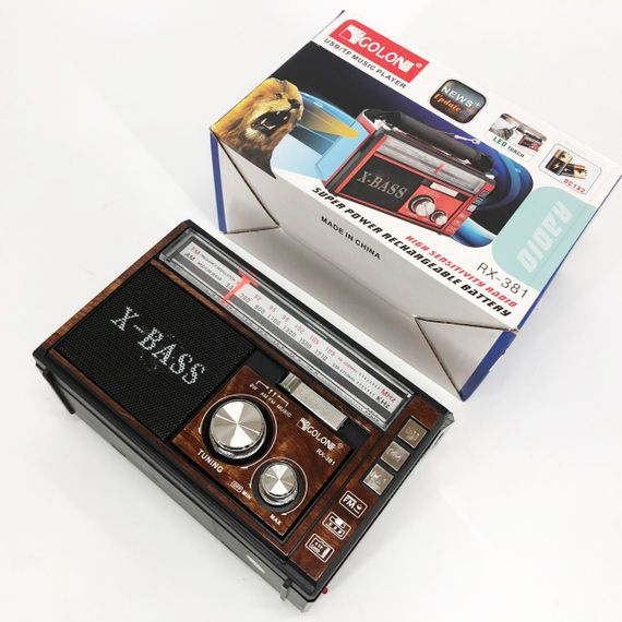 Fm аккумуляторный радио приемник в ретро стиле Golon, Радиоприемник проигрыватель, Ретрорадио DM-16 | Зображення 6