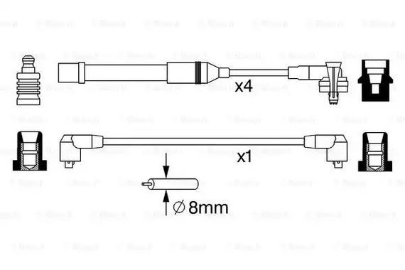 Комплект дротів запалювання FORD TRANSIT, Scorpio, BOSCH (0986357051) | Зображення 4
