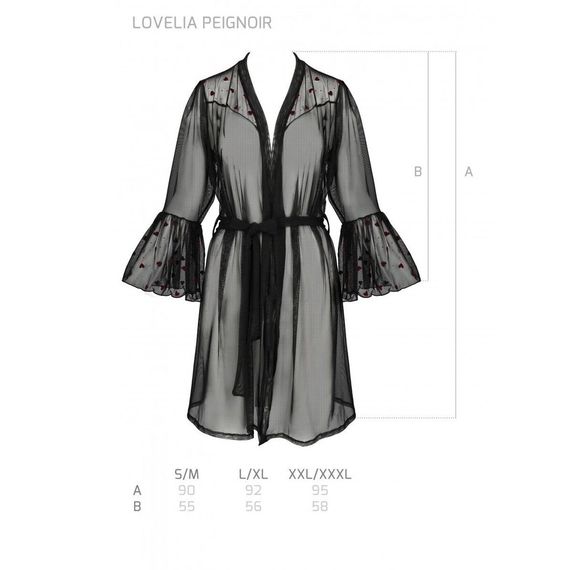 Повітряний пеньюар Passion LOVELIA PEIGNOIR L/XL, black | Зображення 6
