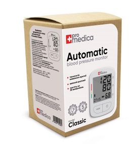 Тонометр автоматический Promedica Classic на плечо с адаптером гарантия 10 лет