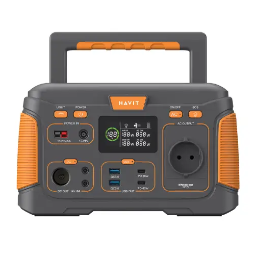 Портативна зарядна електростанція 300W 83200mAh чорний/помаранч Havit J300