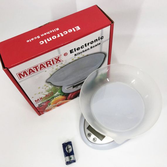 Кухонні електронні ваги з чашею до 5 кг Matarix MX-407, Компактні електронні кухонні ваги | Зображення 9