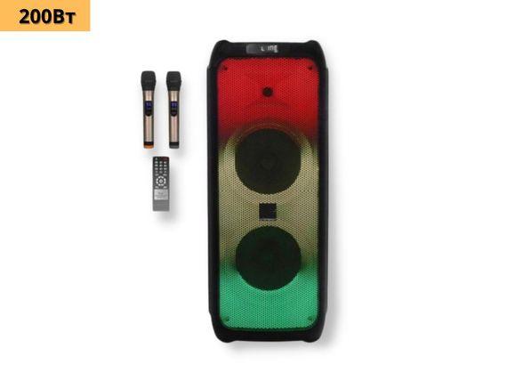 Портативная колонка XPRO NS-208-08 чемодан 200Вт, USB, SD, FM радио, Bluetooth, 2 микрофона, ДУ (41187-NS-208-08) | Зображення 1