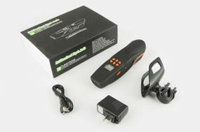 Аудіосистема велосипедна на кермо (вологостійка, ліхтарик, рація, МР3/USB/SD/Bluetooth/FM-радіо)