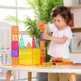 Дитячий конструктор D018, магнітні блоки 110 деталей