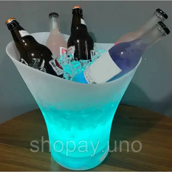 Світлове відро для льоду Bucket Light з Bluetooth • LED відро для напоїв, бару, вечірки, пікніка та сервірування | Зображення 5