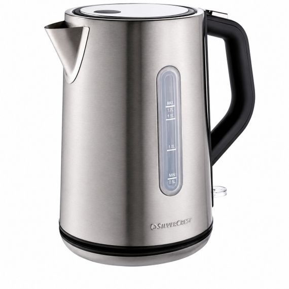 Лектрочайник з нержавіючої сталі Silver Crest SWKE 3000 G1 сріблястий, 1,7 л, 3000 Вт