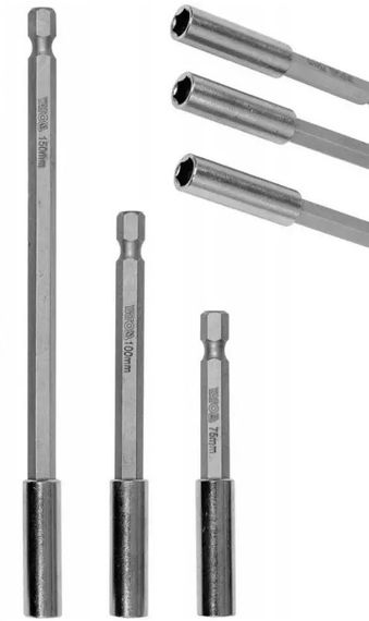 Набір тримачі біт HEX 1/4" 75, 100, 150 мм 3 штуки YATO YT-04699