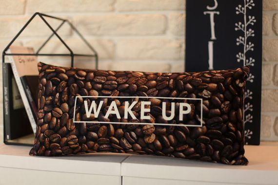 Подушка для дивану оксамитова Wake up 50x24 см (52BP_ORG001)