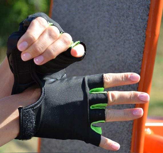 Рукавички для фітнесу MadMax MFG-251 Rainbow Green M | Зображення 4