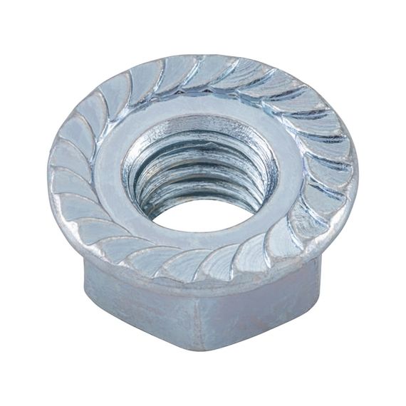 Гайка шестигранна зубчаста з фланцем DIN6923 - 8 (A2K) - SW8, M5 | Зображення 2