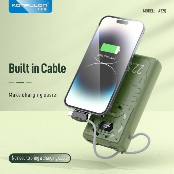 Повербанк 20000mAh 22.5W KONFULON A32Q (47222-A32Q_721) | Зображення 7
