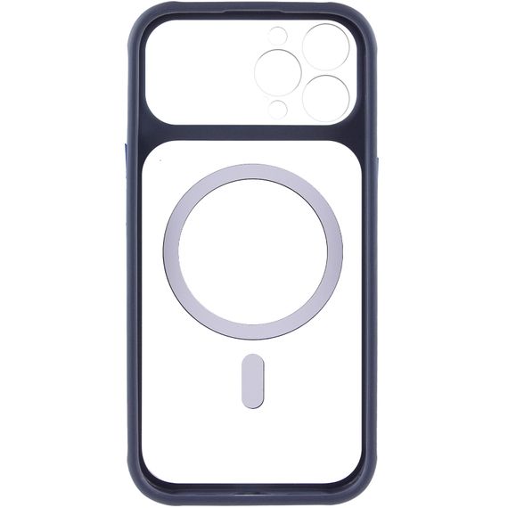 Чохол TPU+PC GETMAN Moon Clear with Magnetic Fit для Apple iPhone 12 Pro Max (6.7") Blue | Зображення 2