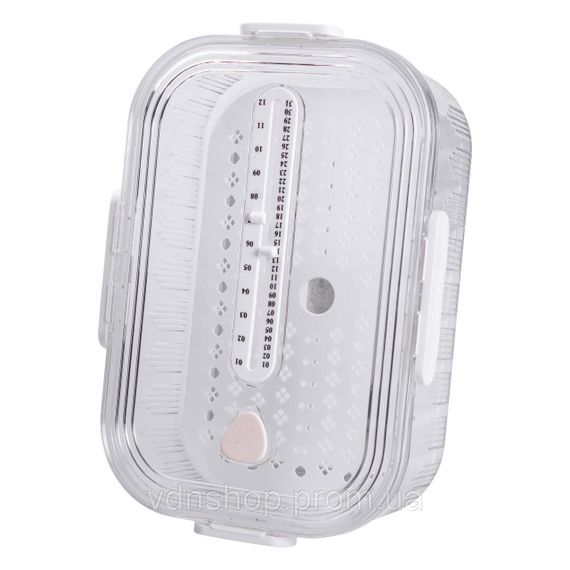 Контейнер для еды пластиковый 32.5х22.5х11 см пищевой контейнер с индикатором даты 4.2 л Белый HP-27-2 | Зображення 7