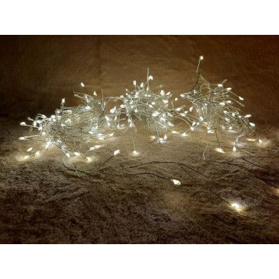Гирлянда Luca Lighting кластер серебряная струна, 15 м, теплый белый (8718861852677) | Зображення 1