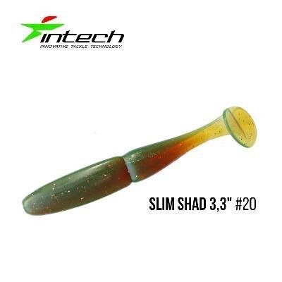 Силиконовая приманка, Съедобный силикон Intech Интеч Slim Shad 3,3"7 шт #20