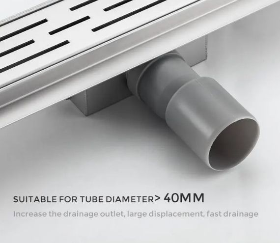 Душовий трап Gappo 70х800 мм, нержавіюча сталь G88007-1 | Зображення 3