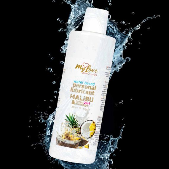 Водний лубрикант 2в1 для інтимної близькості та масажу MyLove Aroma Series Malibu, 300 мл Sex Aura | Зображення 2