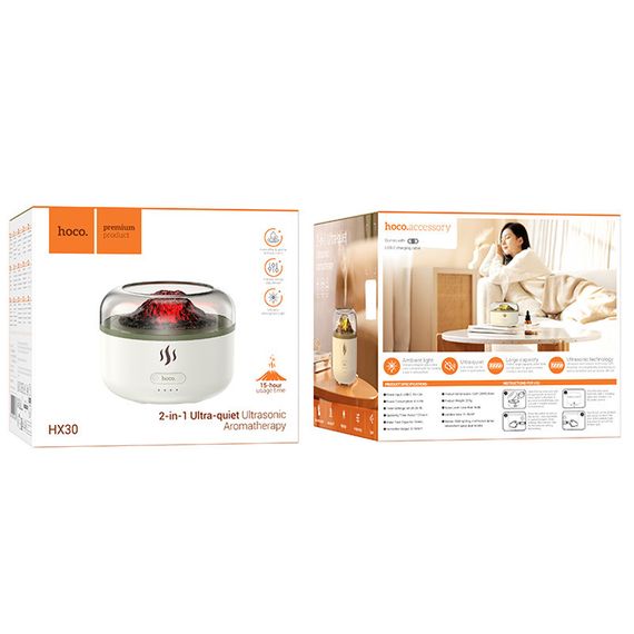 Зволожувач повітря Hoco HX30 Ultrasonic aromatherapy 160ml White | Зображення 5