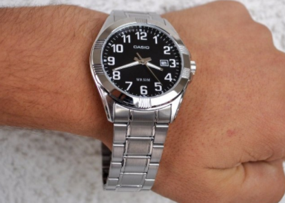 Стальные мужские наручные часы Casio оригинал Япония Collection MTP-1308PD-1BVEF со стальным браслетом | Зображення 2