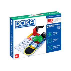 Конструктор електронний D70711 (REW-K70690) Doka Альтернативна енергія 50 схем, у коробці (6976706850123)