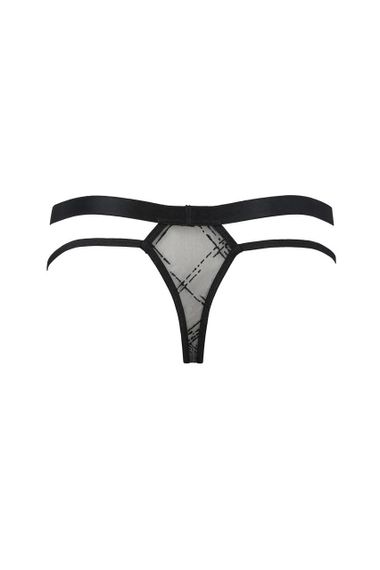 Мужские прозрачные стринги Passion 029 THONG COLLIN S/M Black, сетка Sex Aura | Зображення 3