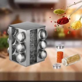 Підставка для спецій Spice Carousel UN-1302, 12 ємностей Квадратна