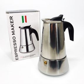 Кавоварка гейзерна Unique UN-1902 на 6 чашок 270 мл, Гейзерна кавоварка для електроплити