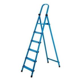 Стремянка металева WORKS 6 сх., 406, синя, вага 7 кг