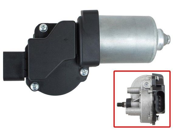 Audi A3 8L1 (96-03) моторчик передних дворников стеклоочистителей 4 контакта 1J0955119B, Ауди А3 8Л | Зображення 1